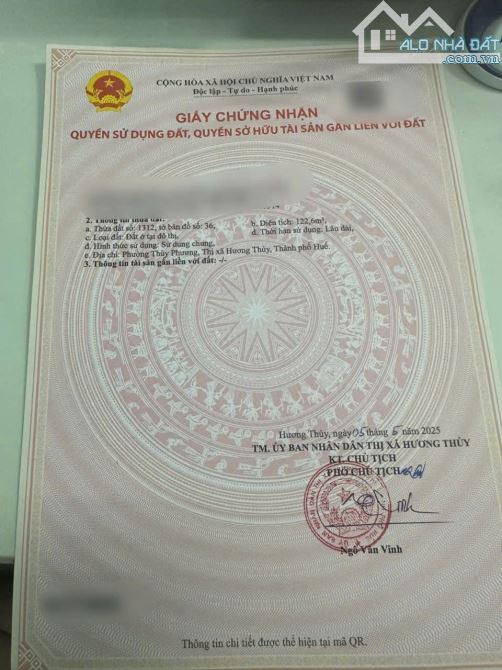 BÁN ĐẤT 122,6M2 KQH NGUYỄN VĂN CHƯ, P. THỦY PHƯƠNG, HƯƠNG THỦY, TP HUẾ, CHỈ 1,47 TỶ - 7