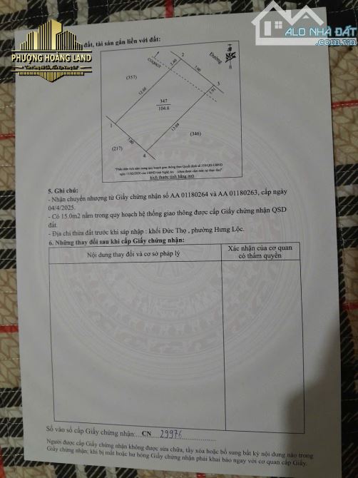 BÁN ĐẤT ĐẸP HƯNG LỘC PHƯỜNG VINH LỘC 104m2 Đông Bắc đường QH12m