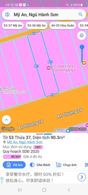 Bán cặp đất mặt tiền An Thượng 26 - Mỹ An - Ngũ Hành Sơn. Vị trí siêu đắc địa