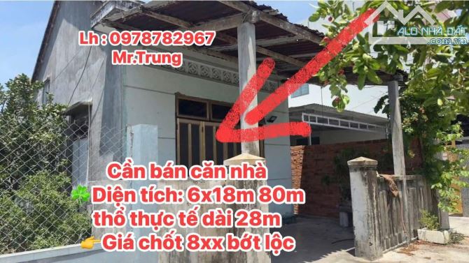 Cần bán Căn Nhà cấp 4 Hoà hiệp Trung Đông Hoà Phú yên