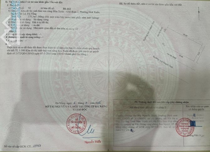 BÁN LÔ GÓC MẶT TIỀN 7M5 ĐẬU QUANG LĨNH & LA HỐI,HÒA XUÂN,CẨM LỆ