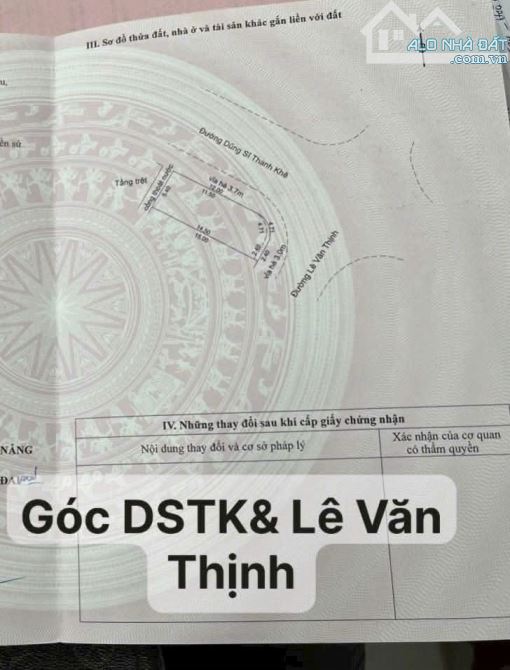 💥💥 Còn sót lô đất duy nhất lô góc Dũng Sĩ Thanh Khê - Lê Văn Thịnh