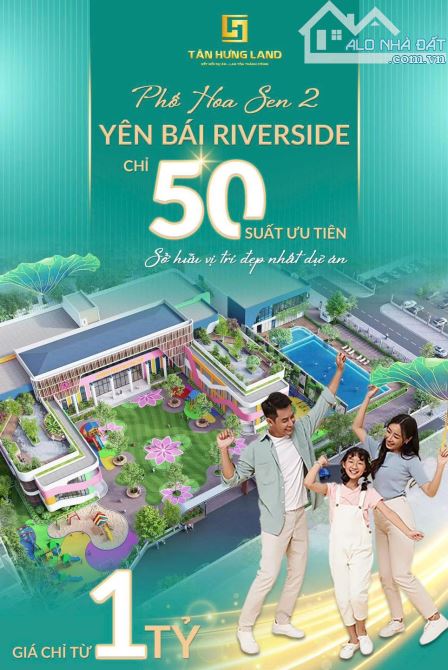 YÊN BÁI RIVERSIDE PHỐ HOA SEN NHẬN BOOKING 50 SUẤT VỊ TRÍ ĐẸP NHẤT