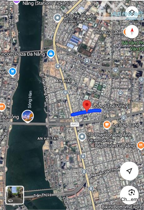 Bán đất tặng nhà c4 mặt tiền đường Lương Thế Vinh, Sơn Trà - GẦN CẦU RỒNG