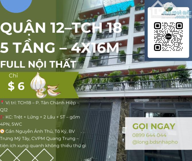 🚗 SIÊU PHẨM 5 TẦNG – Ô TÔ NGỦ TRONG NHÀ – FULL NỘI THẤT – GẦN TÔ KÝ & CVPM QUANG TRUNG 🚗