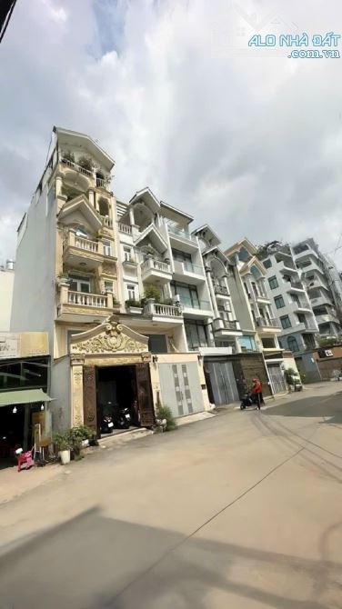 Nhà đẹp Gò Vấp-Đường ô tô 8M-Giáp Bình Thạnh-Dương Quảng Hàm-P5-70m2-4,1x17-6tầng-8PN