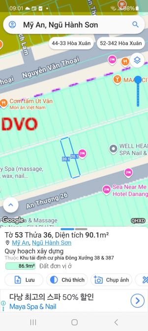 Bán cặp đất mặt tiền An Thượng 26 - Mỹ An - Ngũ Hành Sơn. Vị trí siêu đắc địa - 1