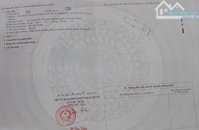 Bán đất 5x20m, đường R Trung Tâm Hành Chính Dĩ An p. Dĩ An - 1