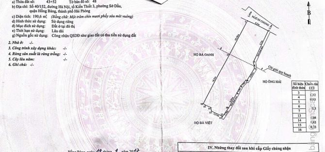 🔥 BÁN ĐẤT 190,6m² GẦN CHỢ HOA QUẢ SỞ DẦU- HỒNG BÀNG- HẢI PHÒNG – GIÁ CHỈ 3,74 TỶ 🔥 - 1