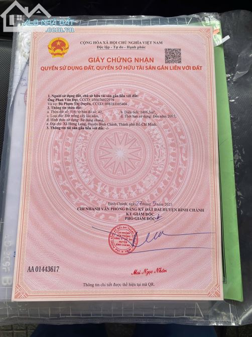 🌿 BÁN ĐẤT QUY HOẠCH DÂN CƯ MỚI – XÃ HƯNG LONG, BÌNH CHÁNH 🌿 - 2