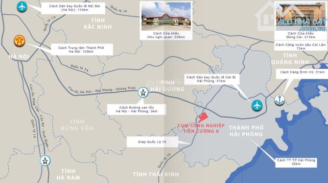 Bán đất cụm CN Tiên Lãng, DT từ 5000m2 trở lên, giá CĐT - 2