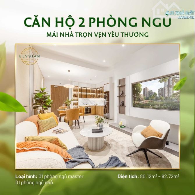 Căn hộ Elysian quận 9, rổ hàng đa dạng các căn từ 1,2,3PN giá tốt view đẹp, mua ngay trực - 2