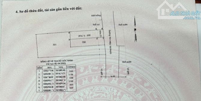 Lô Đất đẹp mặt tiền Tân Hiệp 16 ,Tân Hiệp,HM , DTx104m2 .Giá chỉ  3.5  tỷ (TL). - 3