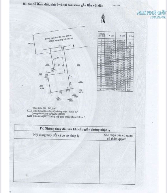 BÁN LÔ ĐẤT ĐƯỜNG LAM SƠN, ĐOẠN GẦN LÊ HỒNG PHONG, 339,1m2 NGANG 9,4M, GIÁ 28 TỶ. CN20.8 - 4