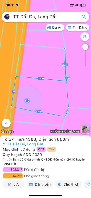 21m ôm MẶT TIỀN đường LÊ DUẨN – TT THỊ TRẤN ĐẤT ĐỎ ☘️Đi biển Phước Hải 5 phút - 5