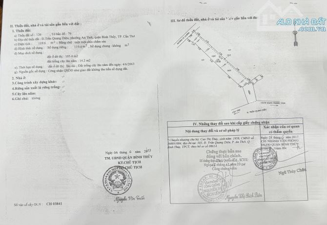 BÁN ĐẨT MẶT TIỀN ĐƯỜNG TRẦN QUANG DIỆU , BÌNH THUỶ CẦN THƠ - 6