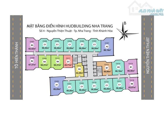 BÁN CĂN HỘ HUD NGUYỄN THIỆN THUẬT, TẦNG TRUNG, 65M2, 2 PN, 2 WC GIÁ 4,5 TỶ. CN20.8 - 6