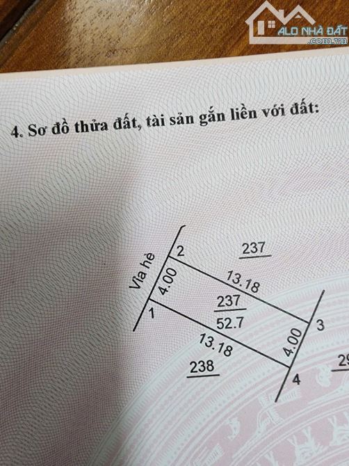 BÁN ĐẤT ĐẤU GIÁ TRẠM TRÔI - HOÀI ĐỨC - HÀ NỘI - 52,7m2 - 7