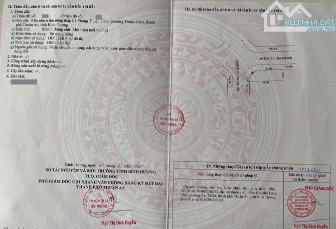 Bán 21 lô đất, đường Thuận An Hòa KDC Lê Phong Thuận Giao p. Thuận Giao gần chợ 185 - 7