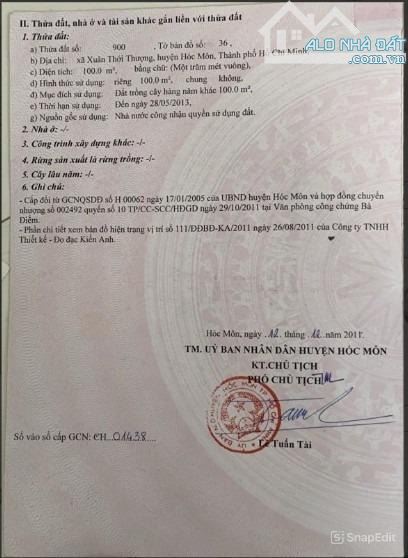 Không còn sử dụng căn nhà này nữa nên muốn nhượng lại căn nhà Hóc Môn giá chỉ 790 Triệu