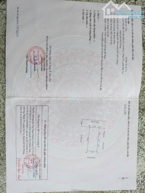 Spcc 👉Bán lô góc ngõ 38 Cát Vũ - Tràng Cát ✅Diện tích 41m2 Ngang 4.1m Dài 10m 👉Lô đất ng