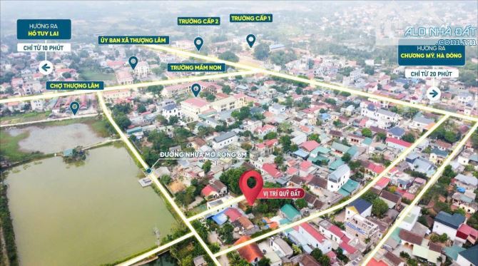 Chỉ loanh quanh 1 tỷ sở hữu đất khẩu Hà Nội, Vị trí trung tâm dân cư đáng sống tại Mỹ Đức