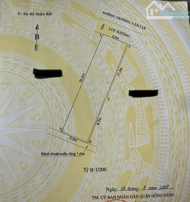 🔥 SIÊU PHẨM LÔ ĐẤT MẶT ĐƯỜNG TRƯƠNG VĂN LỰC – HỒNG BÀNG – 100M² -5,34 tỷ