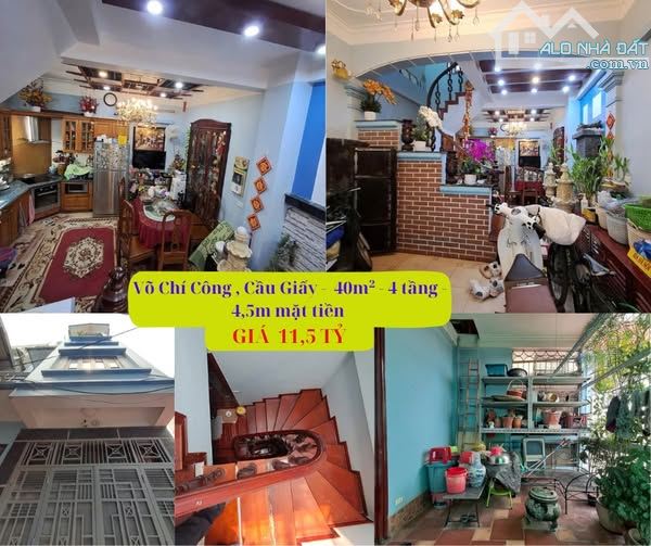 VÕ CHÍ CÔNG – CẦU GIẤY – DIỆN TÍCH 40M² - MẶT TIỀN 4.5M - 4 TẦNG - GIÁ CHỈ 11,5 TỶ