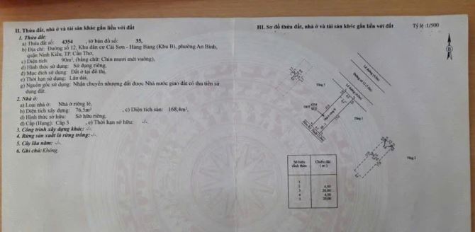 BÁN NHÀ 5,6 TỶ TRỤC CHÍNH ĐƯỜNG SỐ 12 KDC HỒNG PHÁT NINH KIỀU , TP CẦN THƠ