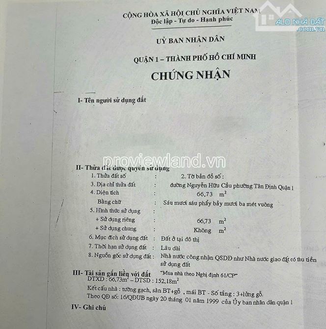 Bán nhà Quận 1, mặt tiền Nguyễn Hữu Cầu, 168m2, ngang 7m, 2 tầng, 68 tỷ - 1