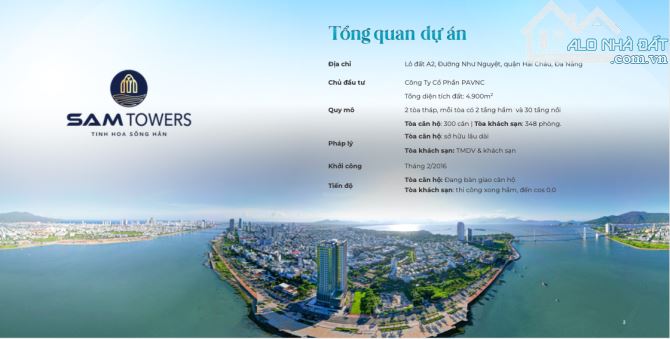 BÁN 2 CĂN GÓC LIỀN KỀ TRỰC DIỆN SÔNG SAM TOWERS TẦNG CAO - 1