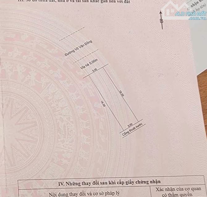 Bán đất mặt tiền đường Võ Văn Đồng giá 5,8 tỷ sạch đẹp trục thông từ Sông Biển Tân Trà - 1