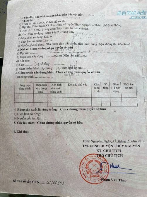 🌈Chào B.án Lô Đất (Thôn Giữa Hoa Động cũ) Nay Là Phường Thuỷ Nguyên, Hải Phòng . - 1