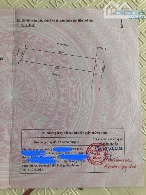 Bán đất mặt ngõ 28 Tràng Cát dt 94,5m2 đường nhựa 5m giá 30tr/m2. - 1