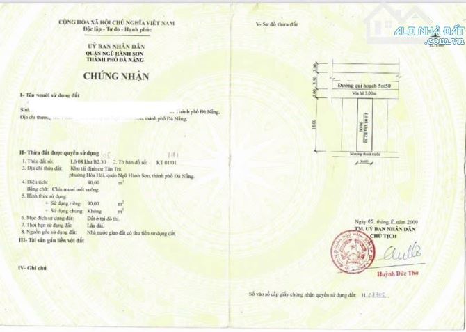 Bán nhanh lô đất 90m2 sát bãi tắm Tân Trà - Chỉ 3 tỷ x - 2