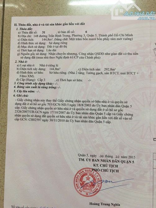 bán nhà mặt tiền 148 Trần Bình Trọng P3 Q5, DT: 8 x20 CN 150m2 XD 2 tầng giá chỉ 60 tỷ - 2