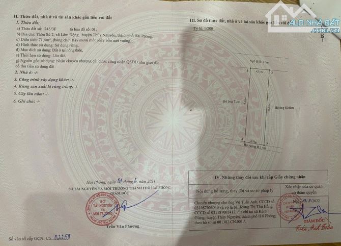 Cắt lỗ giảm giá kịch sàn!  71m thôn sú , Lâm Động cũ mà giá chỉ 1,2x tỷ  Ngõ ô tô - 2