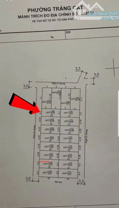 Spcc 👉Bán lô góc ngõ 38 Cát Vũ - Tràng Cát ✅Diện tích 41m2 Ngang 4.1m Dài 10m 👉Lô đất ng - 3