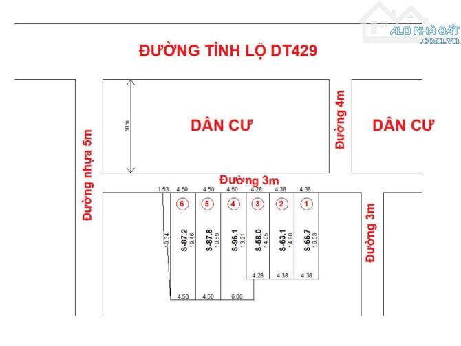 Thanh khoản lô đất đẹp, ngay sát và thuộc làn 2 của Tỉnh lộ 429 - 3