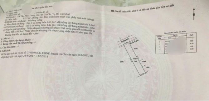 Cần bán lô đất 151m2 giá 850 triệu đường Nguyễn Thị Lắng, xã Tân Phú Trung, Củ Chi - 4