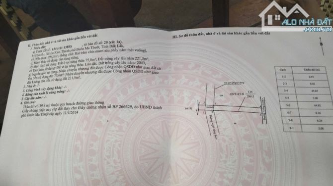 Bán đất thôn  cao thành xã eakao - 1.280 tỷ - 4