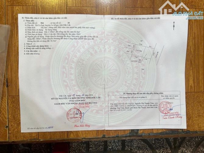 Bán đất cusue - giá 750 triệu - cưmgar - 4