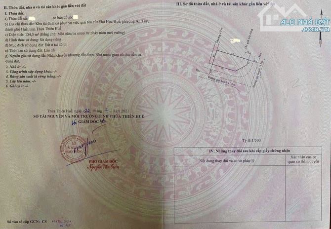 BÁN ĐẤT 2 MẶT TIỀN KQH ĐẠI HỌC HUẾ HỒ ĐẮC DI - 6