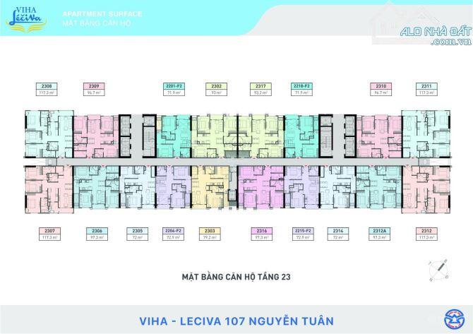 BÁN QUỸ CĂN CHUYỂN NHƯỢNG 2PN/3PN GIÁ TỐT NHẤT CHUNG CƯ VIHA -107 NGUYỄN TUÂN - 8