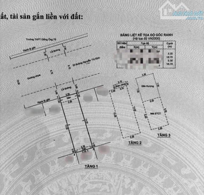 Bán nhà Quận 2 Bán nhà đối diện Trường THPT Giồng Ông Tố đường Lê Hữu Kiều 16M cách NTĐ 10 - 8
