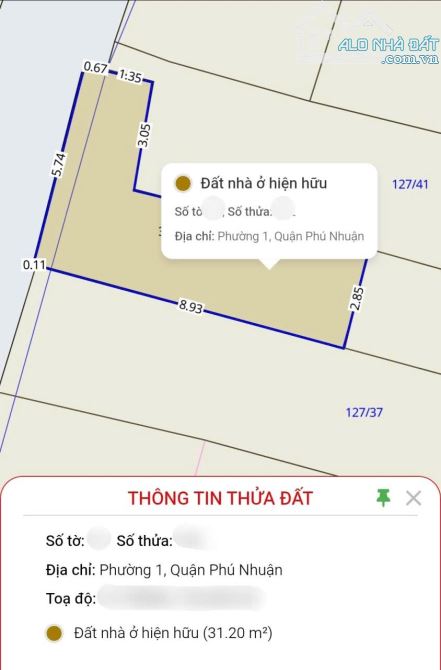 hẻm nhựa 4m sát 3 đường chính hoa đào lê văn sỹ hoa đào huỳnh văn bánh đoàn thị điểm 4ty8 - 9