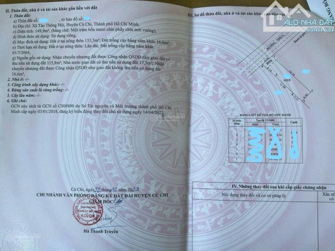 Kẹt quá rồi bán gấp căn nhà cấp 4 Đ.Trần Tử Bình, củ chi 150m2 SHR 2PN. Giá 705 Triệu - 9