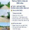 Bán đất mặt tiền Long Chiến Bình Lợi  Thổ cư 100% Giá chỉ 999 triệu
