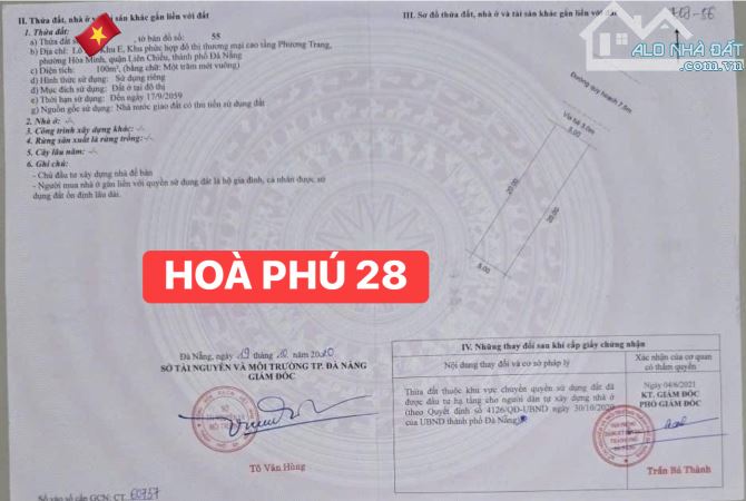 BÁN ĐẤT ĐƯỜNG HOÀ PHÚ 28 KHU E KIM LONG ĐƯỜNG NGUYỄN SINH SẮC-HOÀ MINH-LIÊN CHIỂU