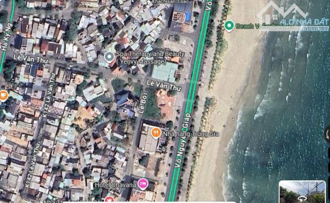 BÁN LÔ ĐẤT MẶT TIỀN đường LÊ VĂN THỨ( DT :170m2 - NGANG 6,9M ) , CÁCH BIỂN MỸ KHÊ 200m